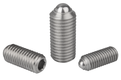 Spring Plungers ball style, hexagon socket, stainless steel