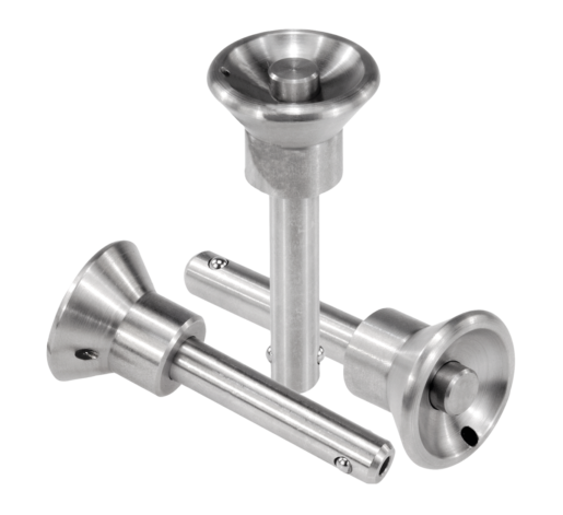Ball Lock Pins Button Head Style, stainless steel 