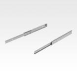 Stainless steel telescopic slides for side mounting, partial extension, load capacity up to 65 kg