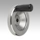 Disc Handwheels aluminum planed, with fixed handle, metric