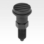 Indexing plungers, steel or stainless steel with plastic mushroom grip - inch