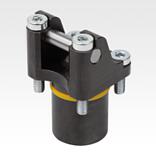 Rotary lever clamps, hydraulic with spring return, style B single-acting