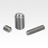 Ball-end thrust screws without head stainless steel with flattened ball