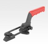 Toggle clamps, latch, horizontal, heavy-duty with catch plate