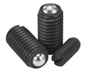 Spring plungers with slot and stainless steel ball, plastic Spring plungers with slot and stainless steel ball, plastic
