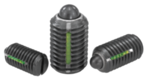 Spring plungers with slot and thrust pin, steel, with thread lock - inch Spring plungers with slot and thrust pin, steel, with thread lock - inch