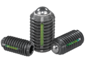 Spring plungers with hex socket and ball, steel, with thread lock - inch Spring plungers with hex socket and ball, steel, with thread lock - inch