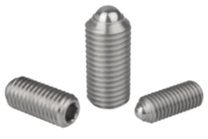 Spring plungers with hexagon socket and ball, stainless steel Spring plungers with hexagon socket and ball, stainless steel