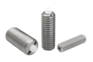 Spring plungers with hexagon socket and POM thrust pin, stainless steel - inch Spring plungers with hexagon socket and POM thrust pin, stainless steel - inch