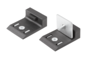 Door stops plastic for aluminum profile with buffer or with magnetic catch Door stops plastic for aluminum profile with buffer or with magnetic catch