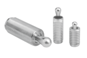 Lateral spring plungers with threaded body Lateral spring plungers with threaded body