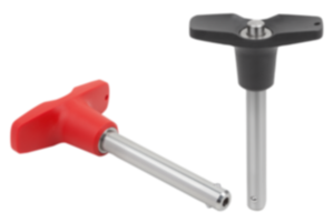 Ball lock pins with plastic T-grip Ball lock pins with plastic T-grip