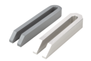 Clamp straps open U DIN 6315, steel or aluminum Clamp straps open U DIN 6315, steel or aluminum