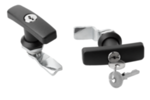 Cuartos de vuelta con empuñadura en T de zinc, diámetro de la carcasa 32 mm Cuartos de vuelta con empuñadura en T de zinc, diámetro de la carcasa 32 mm