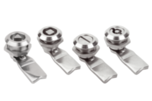 Verrous quart de tour en inox 1.4305, diamètre du corps 28 mm Verrous quart de tour en inox 1.4305, diamètre du corps 28 mm