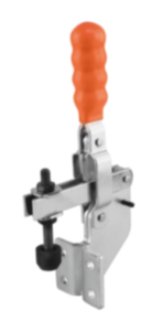 Toggle clamps vertical with angled foot and adjustable clamping spindle Toggle clamps vertical with angled foot and adjustable clamping spindle