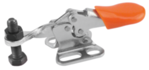Toggle clamps mini horizontal with flat foot and fixed clamping spindle Toggle clamps mini horizontal with flat foot and fixed clamping spindle