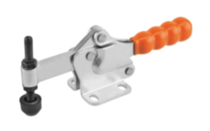 Toggle clamps horizontal with flat foot and fixed clamping spindle Toggle clamps horizontal with flat foot and fixed clamping spindle