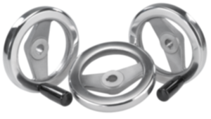 2-spoke handwheels, polished aluminum 2-spoke handwheels, polished aluminum