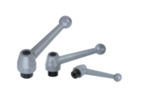 Adjustable handles, steel, with internal thread, hammer tone enamelled, threaded insert black oxidized steel Adjustable handles, steel, with internal thread, hammer tone enamelled, threaded insert black oxidized steel