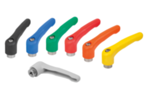 Adjustable handles, plastic with internal thread, threaded insert stainless steel Adjustable handles, plastic with internal thread, threaded insert stainless steel