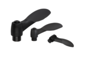 Adjustable handles 2K with internal thread, threaded insert black oxidized steel Adjustable handles 2K with internal thread, threaded insert black oxidized steel