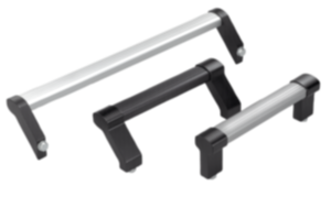 Empuñaduras de tubo de aluminio con punta de empuñadura de aluminio Empuñaduras de tubo de aluminio con punta de empuñadura de aluminio