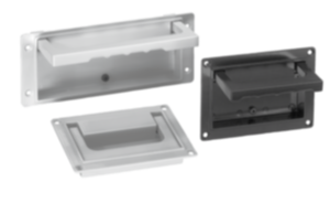 Recessed handle, aluminum, fold-down Recessed handle, aluminum, fold-down
