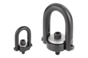 Anneaux de levage en acier avec étrier en U, pivotants à 360 degrés Anneaux de levage en acier avec étrier en U, pivotants à 360 degrés