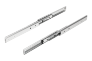 Carriles telescópicos de acero para montaje lateral, extensión completa, capacidad de carga hasta 30 kg Carriles telescópicos de acero para montaje lateral, extensión completa, capacidad de carga hasta 30 kg