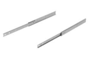 Carriles telescópicos de acero para montaje lateral, extensión parcial, capacidad de carga hasta 50 kg Carriles telescópicos de acero para montaje lateral, extensión parcial, capacidad de carga hasta 50 kg