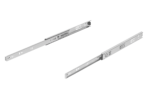 Telescopic slides, steel for side mounting, partial extension, load capacity up to 50 kg Telescopic slides, steel for side mounting, partial extension, load capacity up to 50 kg
