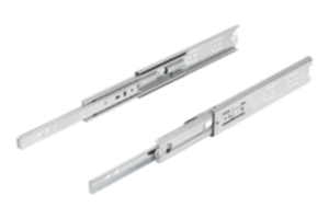 Carriles telescópicos de acero para montaje lateral, extensión completa, capacidad de carga hasta 68 kg Carriles telescópicos de acero para montaje lateral, extensión completa, capacidad de carga hasta 68 kg