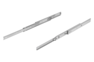 Carriles telescópicos de acero inoxidable para montaje lateral, sobre extensión, capacidad de carga hasta 70 kg