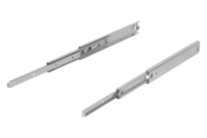 Telescopic slides, steel for side mounting, full extension, load capacity up to 124 kg Telescopic slides, steel for side mounting, full extension, load capacity up to 124 kg