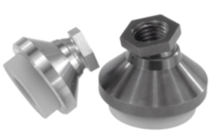 Swivel feet with vibration absorption  Swivel feet with vibration absorption