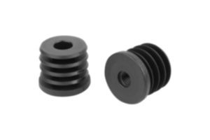 Bouchons à insert taraudé en plastique pour tubes ronds Bouchons à insert taraudé en plastique pour tubes ronds