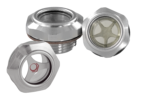 Oil level sight glasses, aluminum Oil level sight glasses, aluminum