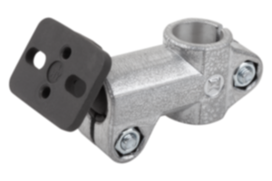 Tube clamps T-angle, aluminum with ball joint Tube clamps T-angle, aluminum with ball joint