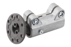 Tube clamps straight, aluminum with ball joint Tube clamps straight, aluminum with ball joint