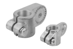 Tube clamps, swivel half aluminum, with sunken teeth Tube clamps, swivel half aluminum, with sunken teeth