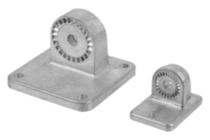 Tube clamps swivel base aluminum, with sunken teeth Tube clamps swivel base aluminum, with sunken teeth