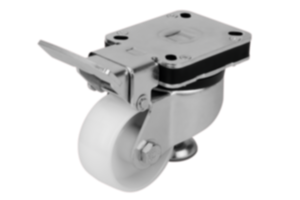 Elevating casters with integrated machine foot Elevating casters with integrated machine foot