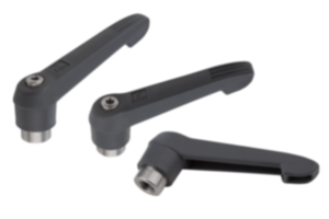 Adjustable handles, plastic, antibacterial with internal thread, threaded insert stainless steel Adjustable handles, plastic, antibacterial with internal thread, threaded insert stainless steel