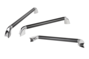 Tubular handles, carbon with stainless steel grip legs Tubular handles, carbon with stainless steel grip legs