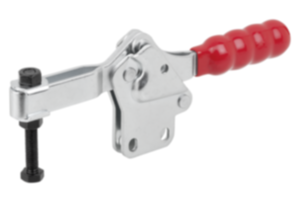 Toggle clamps horizontal with straight foot and adjustable clamping spindle Toggle clamps horizontal with straight foot and adjustable clamping spindle