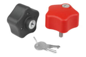 Five lobe grips plastic, lockable Five lobe grips plastic, lockable