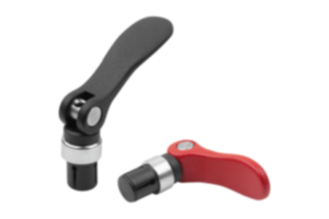 Cam levers, aluminum with steel mandrel collet and plastic thrust washer Cam levers, aluminum with steel mandrel collet and plastic thrust washer