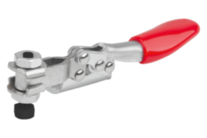 Toggle clamp mini, horizontal with horizontal foot right and adjustable clamping spindle Toggle clamp mini, horizontal with horizontal foot right and adjustable clamping spindle