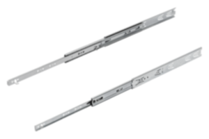 Glissières télescopiques en acier pour montage en appui, super extension, résistance à la charge jusqu'à 60 kg Glissières télescopiques en acier pour montage en appui, super extension, résistance à la charge jusqu'à 60 kg
